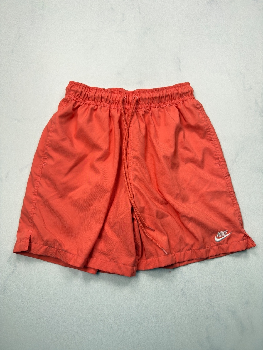 Nike Athletic Track Flow Woven Shorts Orange Elastic Waistband - Mens S